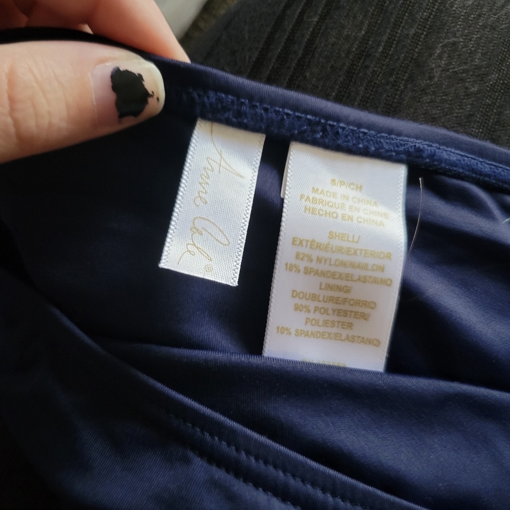 Anne Cole Navy Blue Women's Swim Bottom - Picture 2 of 2